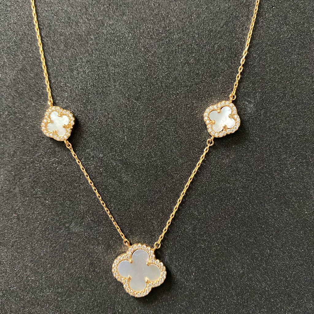 Brand 18 Kt Yellow Gold Over Sterling Silver Necklace And Bracelet Combo